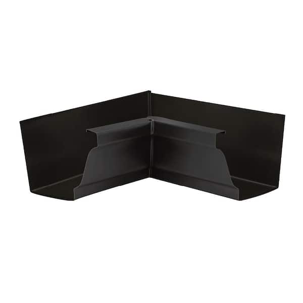 5 in. Black Aluminum K-Style Inside Gutter Miter