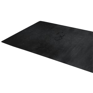 Indoor/Outdoor Black 36 in. x 240 in. Rubber Scraper Mat