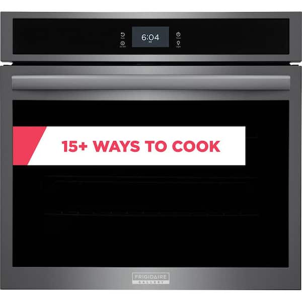 Frigidaire Gallery 30 in. Single Electric Built-In Wall Oven with Total Convection in Smudge-Proof Black Stainless Steel