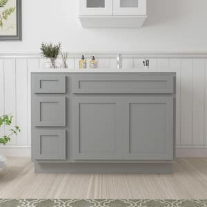 48 in. W x 21 in. D x 32.5 in. H Bath Vanity Cabinet without Top in Gray