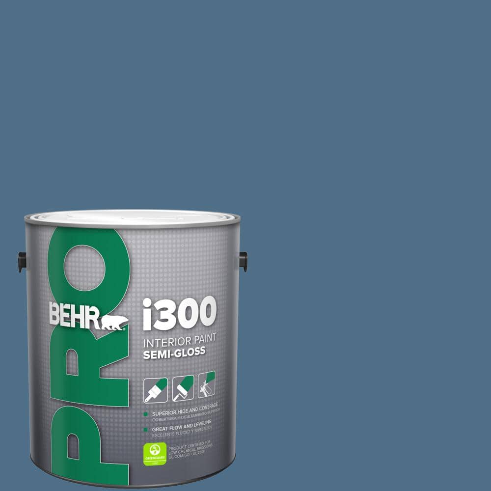 BEHR PRO 1 gal. #570D-6 Neptune Blue Semi-Gloss Interior Paint PR37301 ...