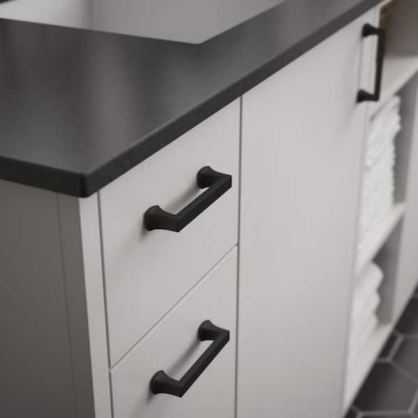 Mandara 3-3/4 in. (96 mm) Classic Matte Black Cabinet Drawer Bar Pull