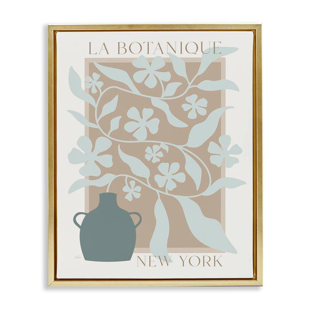 Midcentury Botany Blooms by Natalie Carpentieri Gold Floater Frame Nature Graphic Art Print 21 in. x 17 in. price history on PriceWatchPro