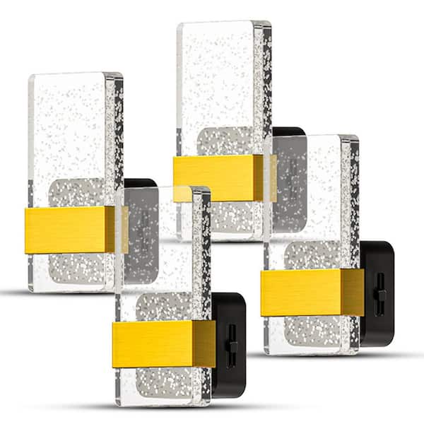 Bubble Design LED Night Light Plug-in, 3000K Dusk-to-Dawn Sensor, Dimmable 0-100LM for Bedroom, Hallway (4-pack)