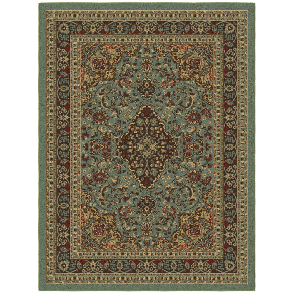 Ottomanson Ottohome Collection Non-Slip Rubberback Medallion