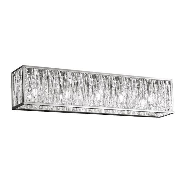 Unbranded Lawrence 26.75 in. 5-Light Chrome Halogen Bath Vanity Light