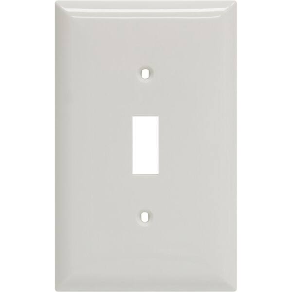 Power Gear White 1-Gang Toggle Wall Plate (1-Pack)