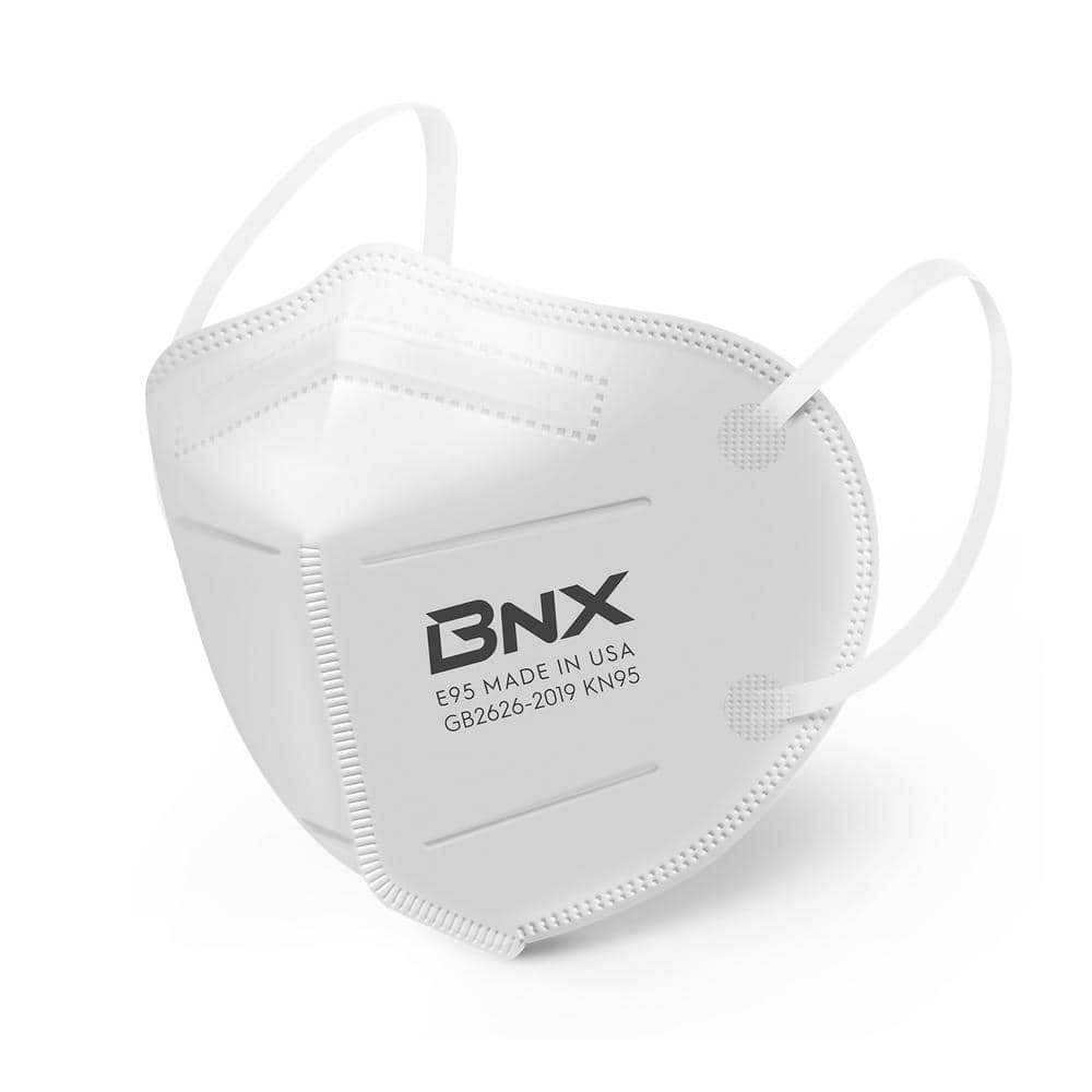 Bnx White Protective Earloop Kn95 Mask Disposable Particulate Mask 50 Pack Bn Kn95 E95 White 50pp The Home Depot