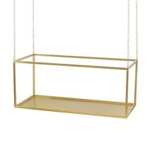 51.5 in. Gold Rectangular Metal Plant Stand with 1-Tier