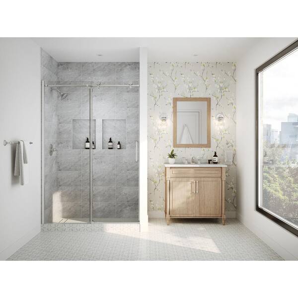 Jeffrey Court Mountain Storm Gray 9.75 in. x 21.625 in. Glossy