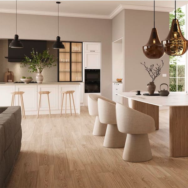 Middleton Oak 7 mm T x 7.6 in. W Standard Length Laminate Wood Flooring (26.8 sq. ft. /Case)