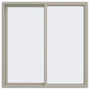 59.5 in. x 59.5 in. V-4500 Series Desert Sand Vinyl Left-Handed Sliding Window with Fiberglass Mesh Screen