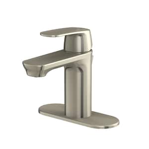 Foxton Single-Handle Single-Hole Bathroom Faucet in Brushed Nickel