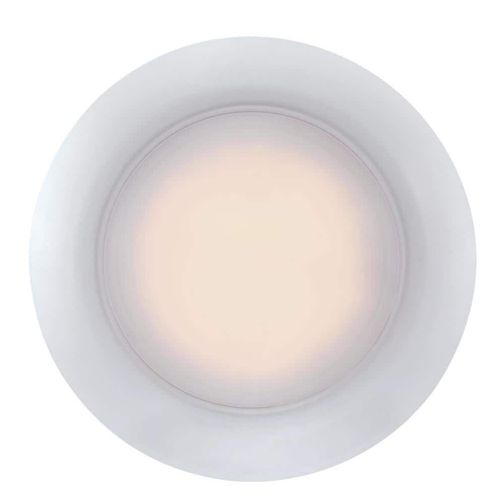 White Steel 11" LED Flush Mount Ceiling Light