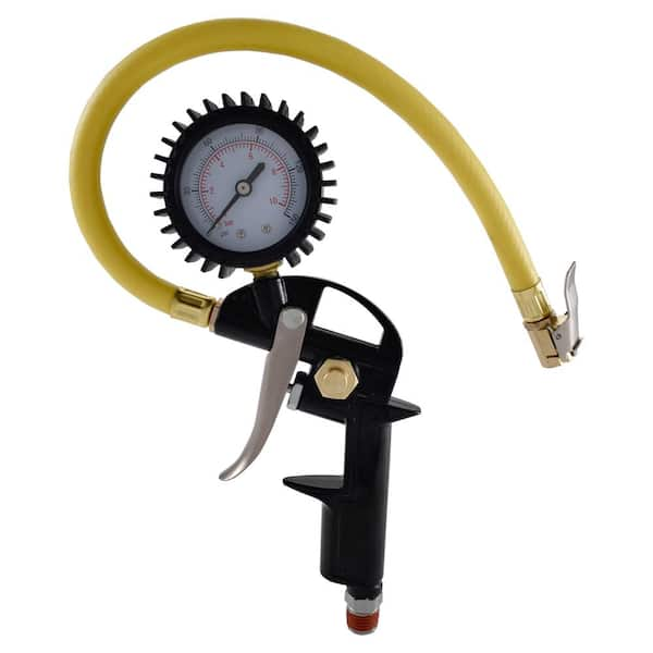 Air tire deals inflator with gauge