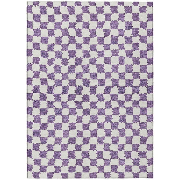 Chantille Machine Washable Indoor/Outdoor Abstract ACN1958 Purple 3 ft. x 4 ft. Area Rug