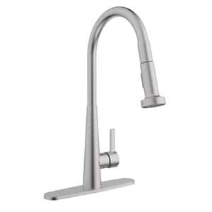 Belanger Single Handle Pull-Down Kitchen Faucet with Zero-Weight and AutoRetrac Technology in Stainless Steel
