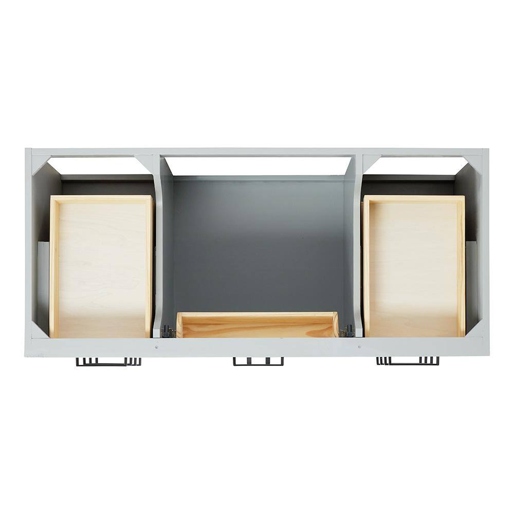 Hepburn 49" Grey Hardwood Single Basin Vanity Set