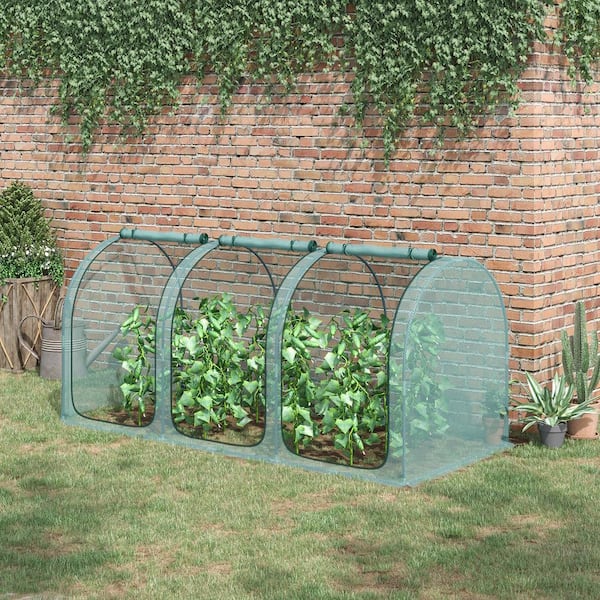 Outsunny 9 ft. x 4 ft. Green Plant Protection Tent 845
