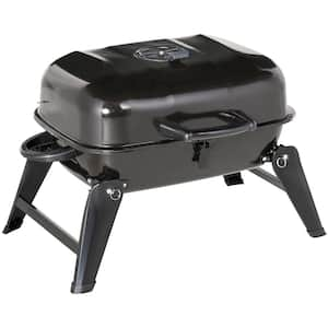 Lodge 12 in. Portable Cast Iron Kickoff Charcoal Grill in Black L12RG ...