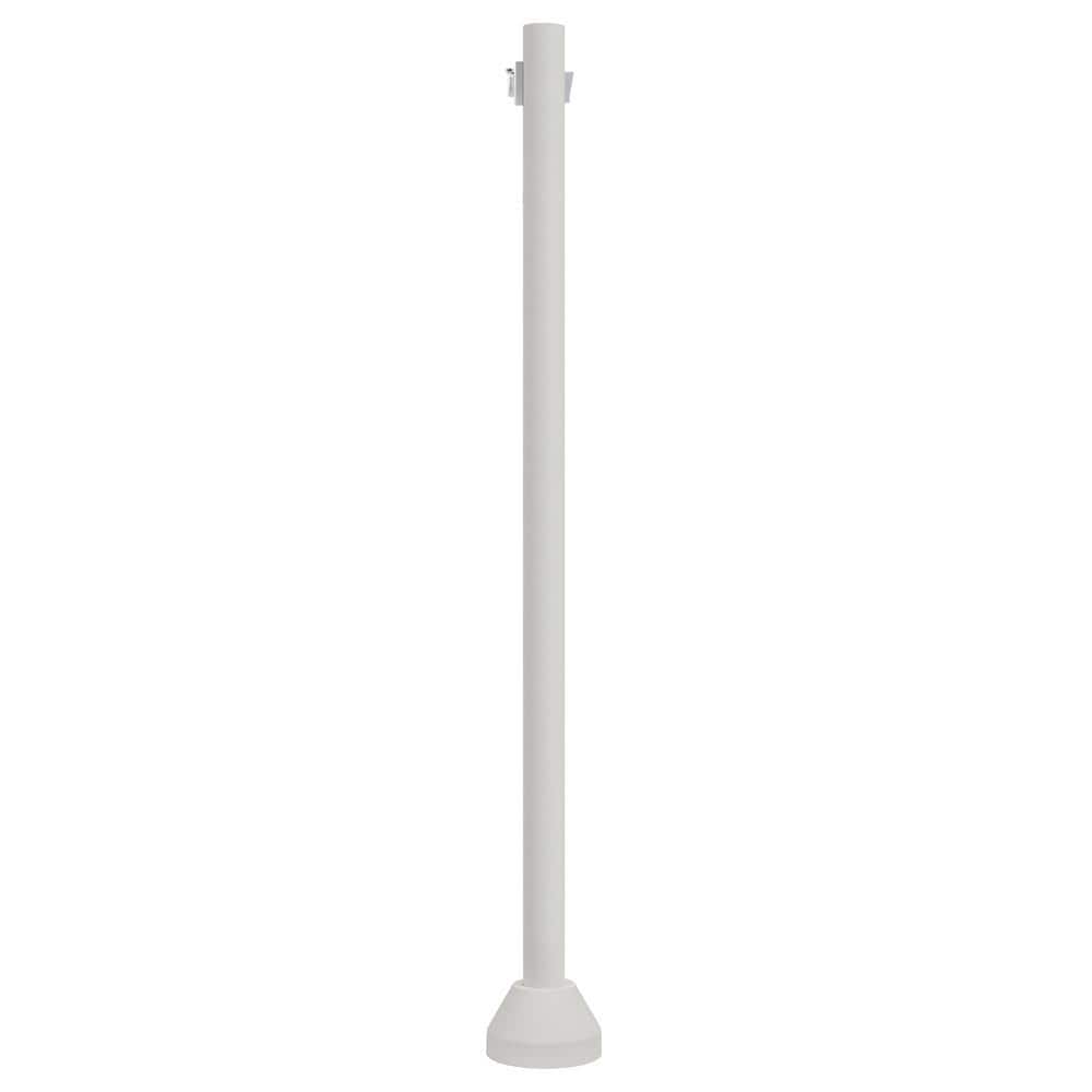 6 ft. White Outdoor Surface Mount Lamp Post with Convenience Outlet, Dusk-to-Dawn Sensor and Aluminum Base Cover price history on PriceWatchPro