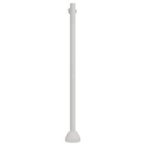 6 ft. White Outdoor Lamp Post with Convenience Outlet and Dusk to Dawn Photo Sensor fits 3 in. Post Top