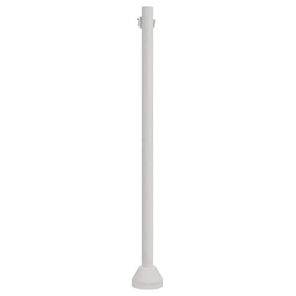 SOLUS 6 ft. White Outdoor Lamp Post with Convenience Outlet and Dusk to Dawn Photo Sensor fits 3 in. Post Top