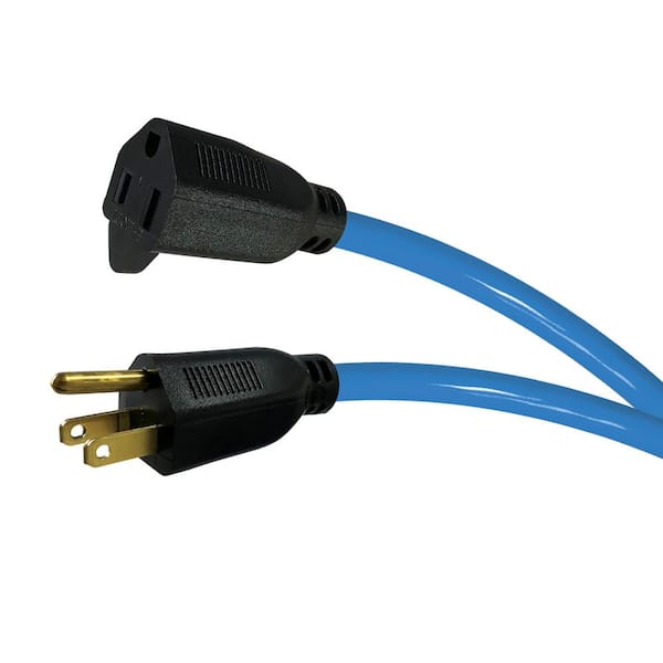 50 ft. 12/3 Medium Duty Cold Weather Indoor/Outdoor Extension Cord, Blue
