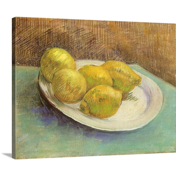 GreatBigCanvas "Still Life with Lemons on a Plate" by Vincent Van Gogh Canvas Wall Art