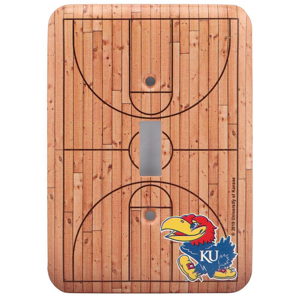 1-Gang Switch Plate Bball Court Ku Jayhawk