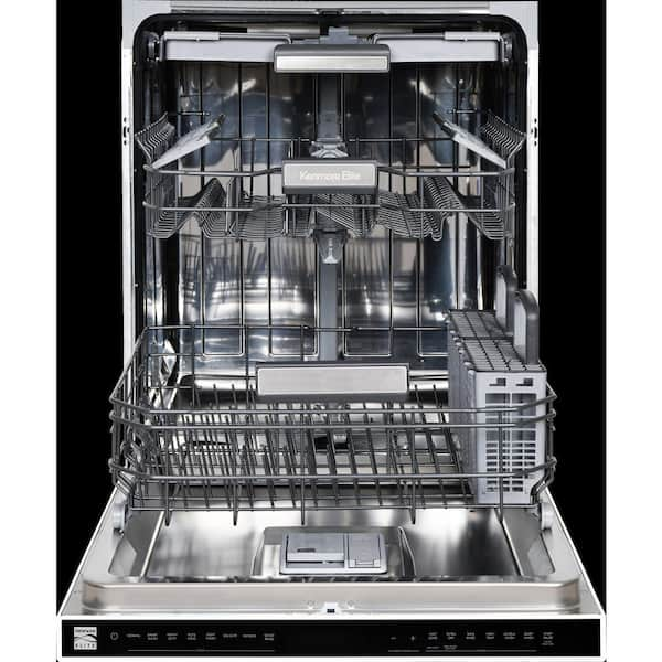 24 in. Standard Built-In Dishwasher in Black with TotalFlex 3rd Rack, Interior Light and TurboDry