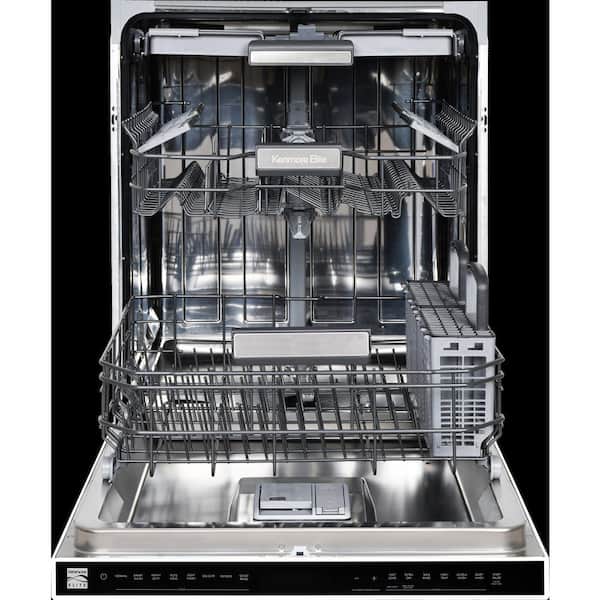 24 in. Standard Built-In Dishwasher in White with TotalFlex 3rd Rack, Interior Light and TurboDry