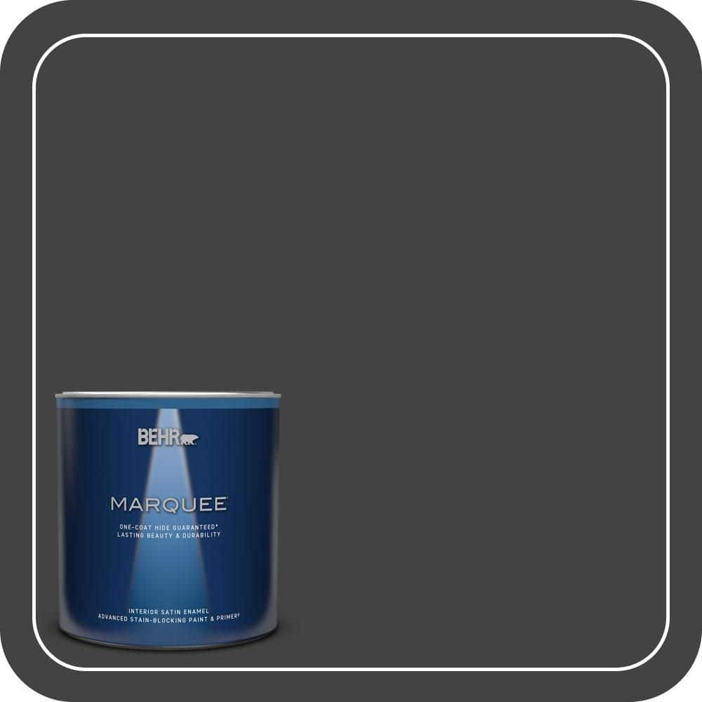 1 qt. #S-H-790 Black Suede Satin Enamel Interior Paint & Primer price history on PriceWatchPro