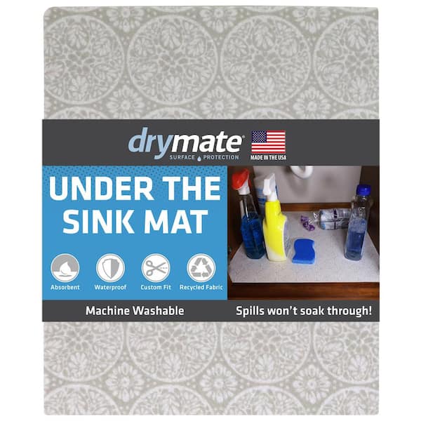 Drymate Premium Tan 24 in. D x 59 in. L Solid Slip Resistant, Waterproof Under Sink Mat Drawer and Shelf Liner (1- Pack)