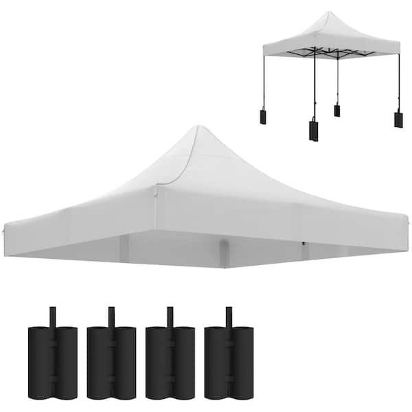 10 ft. x 10 ft. Pop Up Canopy Replacement Top, UPF 50+ with 4 Sand Bags