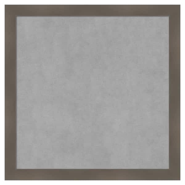 Amanti Art Edwin Clay Grey 22 in. x 22 in. Framed Magnetic Board