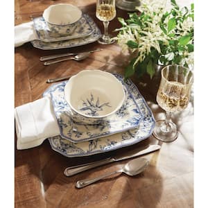 Adelaide 16-Piece Blue and White Dinnerware Set