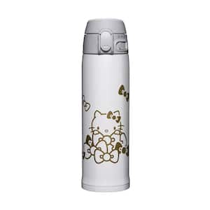 Hello Kitty 16 oz. White Stainless Steel Travel Mug with Leak Proof Lid