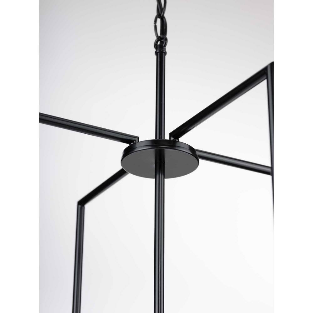 Elegant Replay Black and Brushed Nickel 4-Light Foyer Pendant