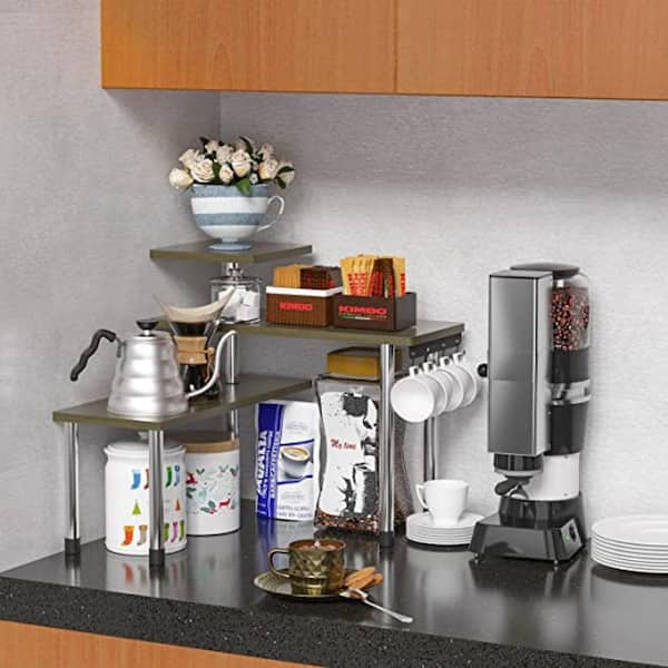 Ymesiyou 3 Tier Corner Shelf Stand, 28 Inch Rustic Industrial Corner Bookshelf, Storage Standing Shelf Unit, Plant Stand, Short Corner Table For Small Spaces In Living Room,Bedroom,Home Office - View #3