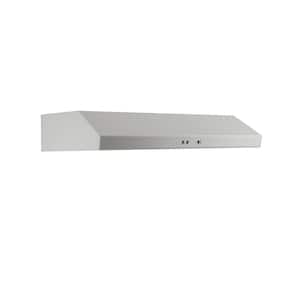 Cyclone 36 in. 600 CFM Ducted Under Cabinet Range Hood with Light in White
