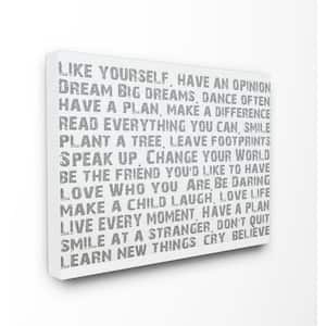 16 in. x 20 in. "Like Yourself Inspirational Typography" by Andrea James Printed Canvas Wall Art