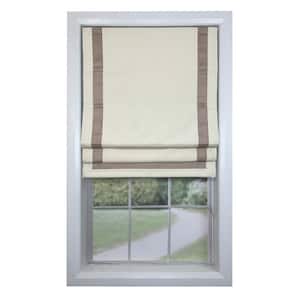 Taupe Cordless Blackout Polyester Roman Shades - 32 in. W x 63 in. L