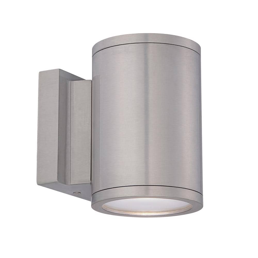 Silver Cylinder Dimmable LED Wall Sconce