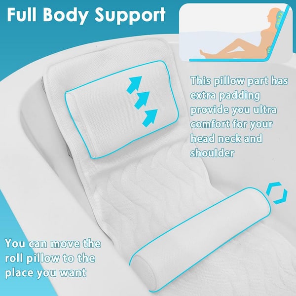 Amazon.com: Bath Pillow, Bathtub Pillow with Anti-Slip