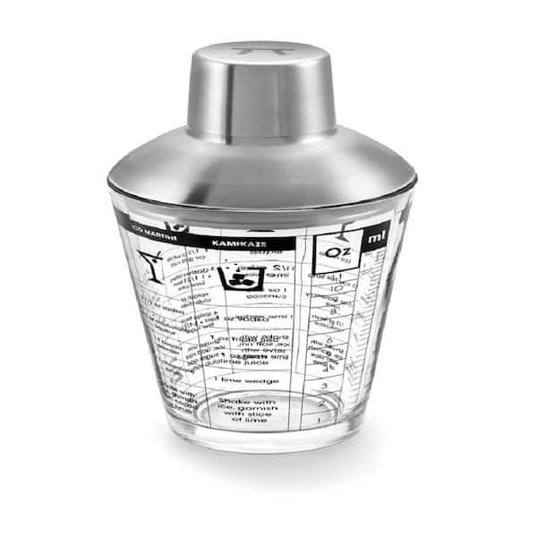 performer Perforering jorden Outset Glass and Stainless-Steel Cocktail Shaker B327 - The Home Depot