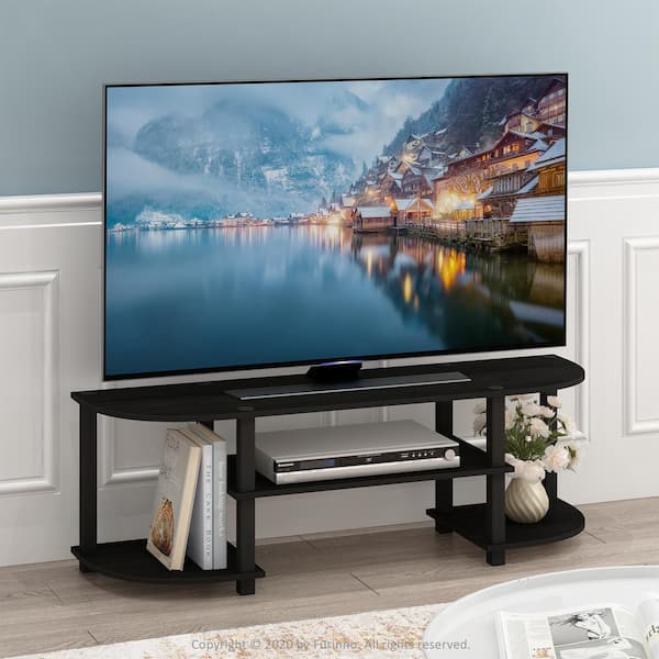 TV Stand Modern Black Glass Unit for up to 42" inch HD LCD LED Curved TVs 80cm 