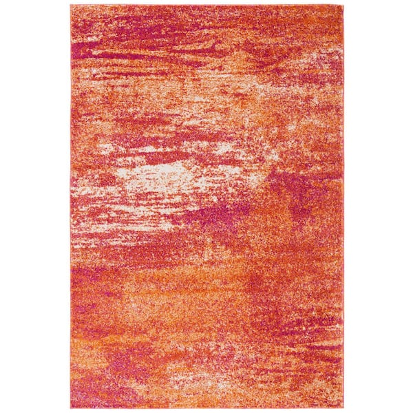 SAFAVIEH Evoke Ivory/Orange 4 ft. x 6 ft. Solid Area Rug