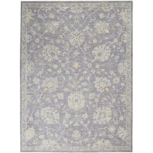 Asher Charcoal 8 ft. x 10 ft. Floral Persian Farmhouse Area Rug