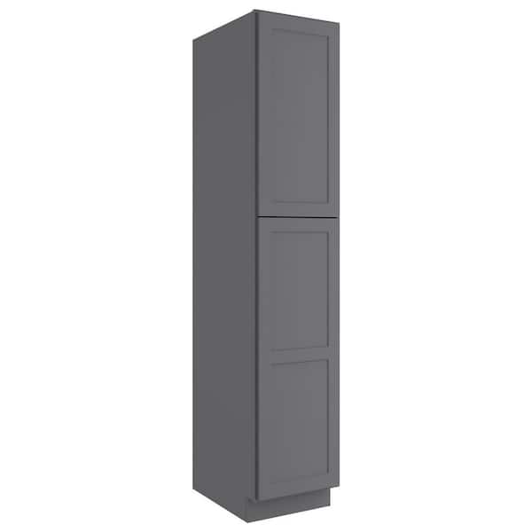 18-in W X 24-in D X 90-in H in Shaker Grey Plywood Ready to Assemble Floor Wall Pantry Kitchen Cabinet